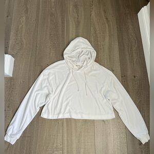 NWOT Dippin' Daisy's Classic White Cropped Hoodie Women’s Size Large